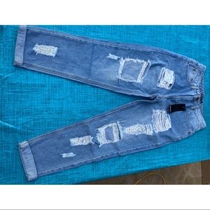 Nasty Gal - Girl Talk Distressed Mom Jeans